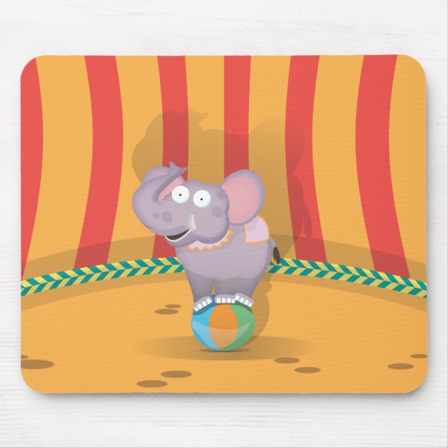 Circus Elephant Mouse Pad (Front)