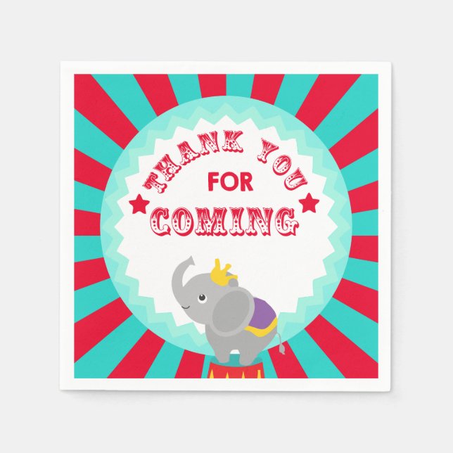 circus elephant napkin (Front)