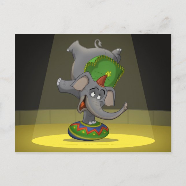 Circus Elephant Postcards (Front)