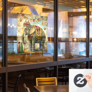 Circus Elephant Window Cling