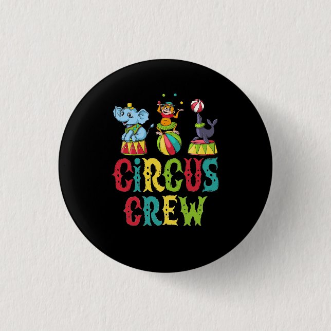 Circus Event Staff Design Circus Crew Clown Carniv 3 Cm Round Badge (Front)