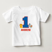 Circus First Birthday Outfit, Baby Jersey Bodysuit