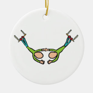 Circus Flying Trapeze Ceramic Ornament