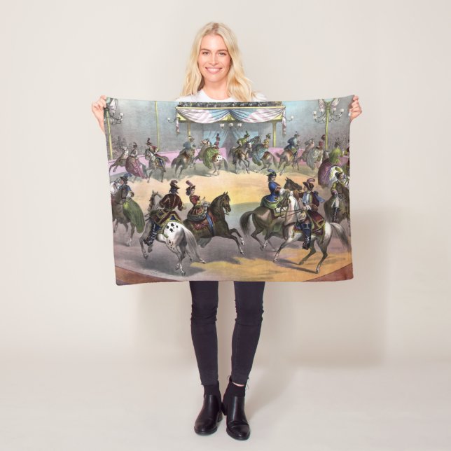 Circus Grand Finale, Circa 1872. Fleece Blanket (In Situ)
