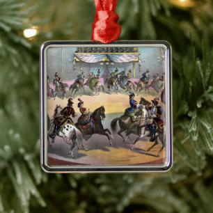 Circus Grand Finale, Circa 1872. Metal Ornament