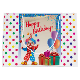 Circus Happy Birthday Large Gift Bag