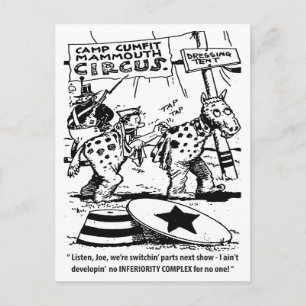 Circus Humour, No Inferiority Complex, Funny Postcard