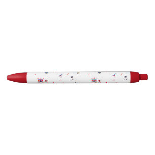 circus inspired carnival big top fair blue ink pen