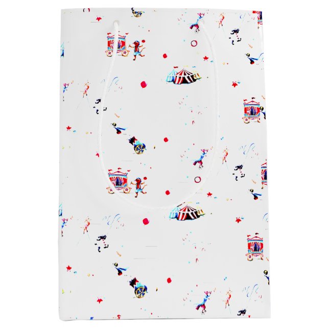 circus inspired carnival big top fair medium gift bag (Front)