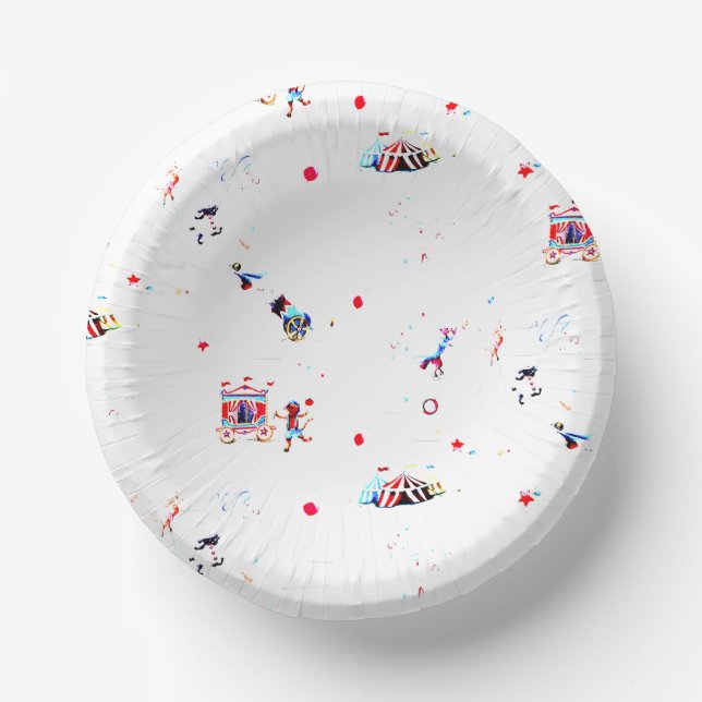 circus inspired carnival big top fair paper plate (Front)
