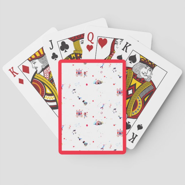 circus inspired carnival big top fair playing cards (Back)