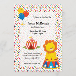 Circus Invitation