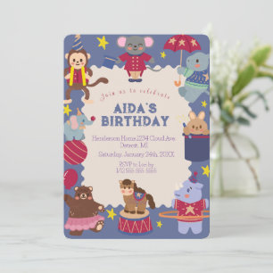 Circus Kids Birthday Invitation