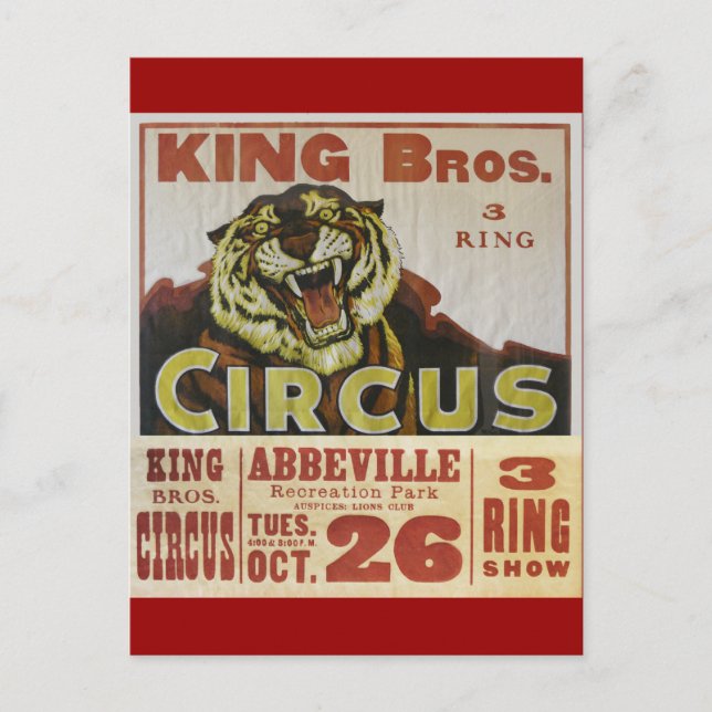 CIRCUS LINE-King Bros. Circus- Postcard (Front)