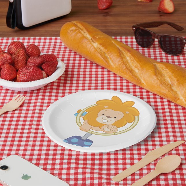 Circus Lion Jumping Through A Hoop Paper Plate (Creator Uploaded)