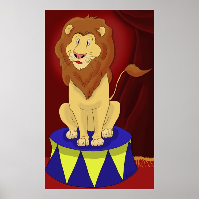 Circus Lion Poster Print (Front)