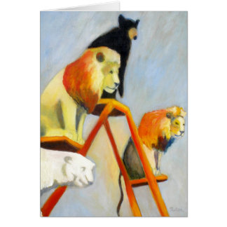 Circus Lions n Bears Card