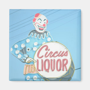 Circus Liquor Clown Magnet