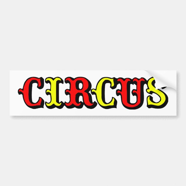 CIRCUS LOGO 2 BUMPER STICKER (Front)