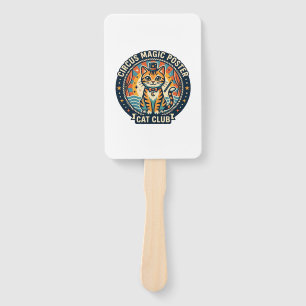 Circus Magic Poster Cat Cute Kitty Design - Circus Hand Fan
