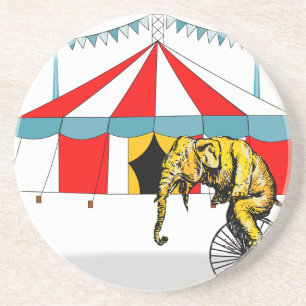 Circus Memorabilia In Memory of Circus Elephants Coaster