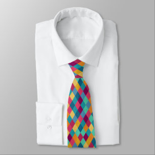 Circus Multicolor Rhombuses Tie