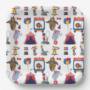 Circus Paper Plates, Carnival Party Supplies Plate