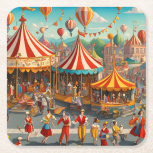 Circus Parade paper coaster