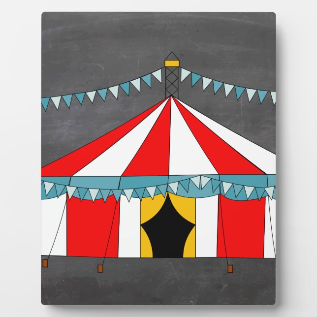 Circus Party and Tent Gifts Plaque (Front)