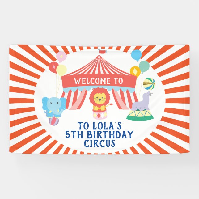 Circus party backdrop, Carnival Banner (Horizontal)