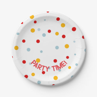 Circus Party Time Colourful Balls Kids Paper Plate