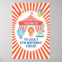 Circus party welcome sign, Carnival