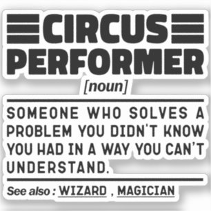 Circus Performer Noun Definition Funny Show Lover