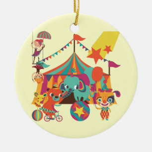 Circus Performers Ceramic Ornament