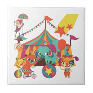 Circus Performers Ceramic Tile