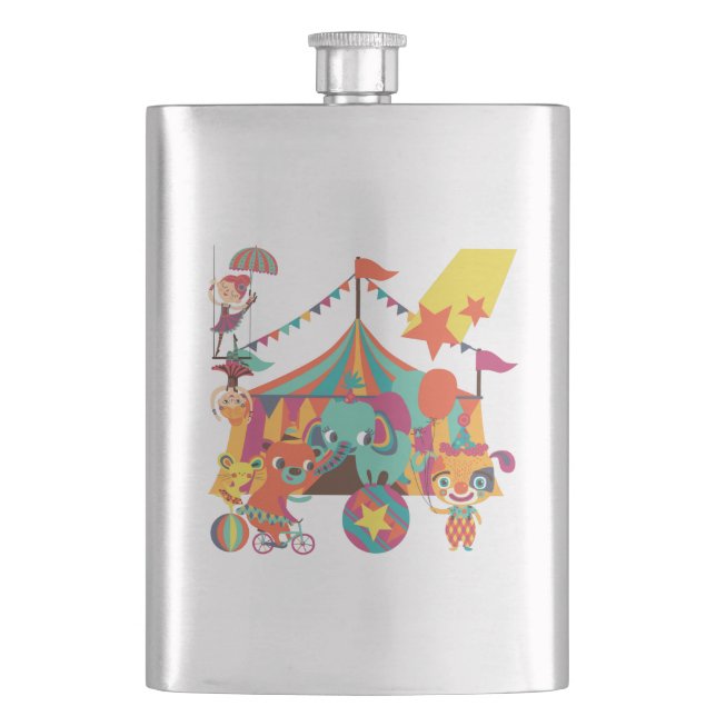 Circus Performers Hip Flask (Front)