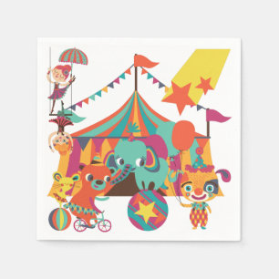 Circus Performers Napkin