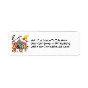 Circus Performers Return Address Label
