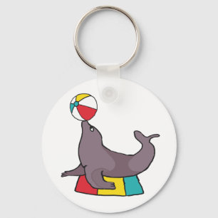Circus Performing Seal Key Ring