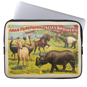 Circus Poster For Adam Forepaugh & Sells Brothers Laptop Sleeve