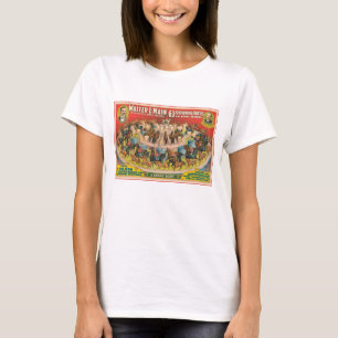 Circus Poster Of 63 Performing Horses In One Ring T-Shirt