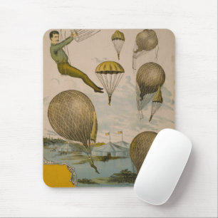 Circus Poster Of An Aerial Balloon Performance Mouse Pad