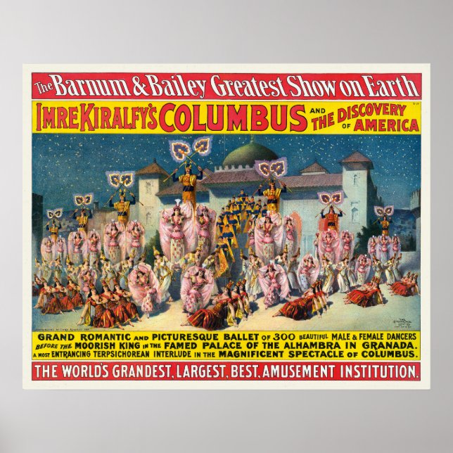Circus Poster Of Dancers Before The Moorish King (Front)
