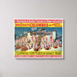 Circus Poster Of Dancers Before The Moorish King Canvas Print