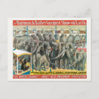 Circus Poster Of Elephants And Animals In Cages