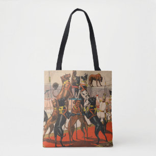 Circus Poster Of Great Danes With Trainer Tote Bag