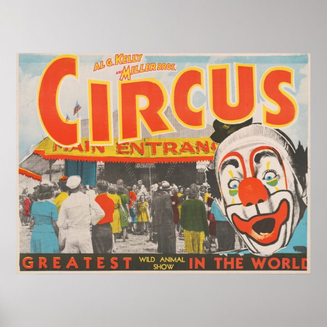 Circus Poster Of People Entering The Big Top (Front)