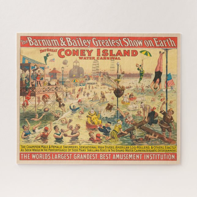 Circus Poster Of People In Costumes Performing Jigsaw Puzzle (Horizontal)