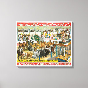 Circus Poster Of People Of Different Nationalities Canvas Print