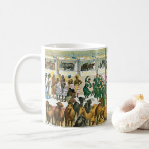 Circus Poster Of People Of Different Nationalities Coffee Mug
